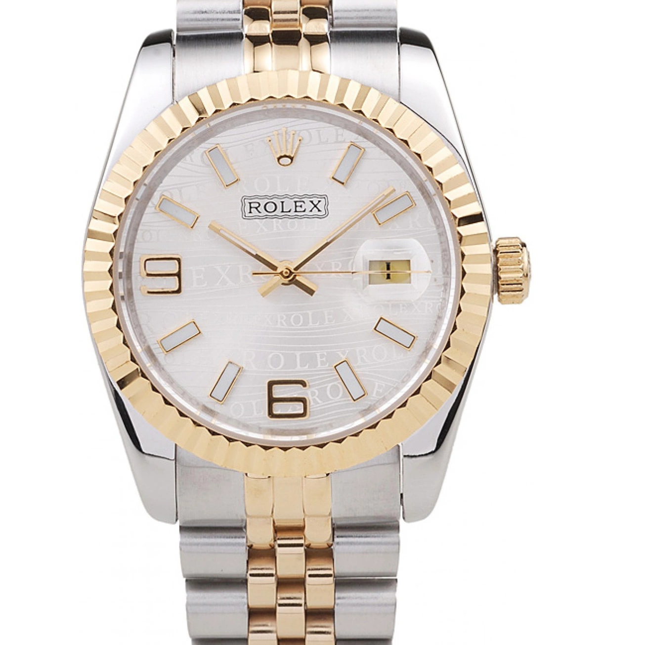 Good Copy Rolex Watches Silver Two Steel Dial 18k DateJust Rolex 98084 Tone Gold Stainless Plated 0619